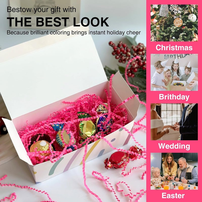 Corlcol 1LB Crinkle Cut Paper Shred Filler for Gift Box Bag and Basket On Holidays (Rose Pink) - Image 5